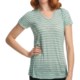 Casual Studio Stripe V-Neck T-Shirt - Short Sleeve (For Women)