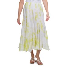 Casual Studio Swirl Cotton Voile Skirt (For Women) in Pale Lime Tie Dye - Closeouts