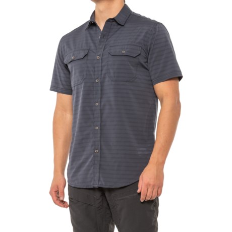 prAna Cayman Shirt - Short Sleeve (For Men) - CHARCOAL (MT )