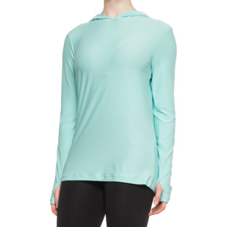 Avalanche Celeste Sun Protection Hooded Shirt - UPF 50+, Long Sleeve (For Women) - AQUA (XL )
