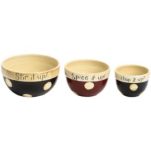 Certified International Family Table Prep Bowl Set - 3-Piece, Ceramic in Family Table - Closeouts