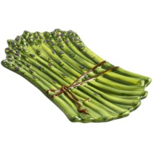 Certified International Farm Fresh Asparagus Platter - Ceramic in Farm Fresh - Closeouts