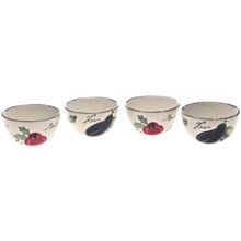 Certified International Melanzana Bowls - Set of 4 in Melanzana - Closeouts