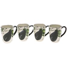 Certified International Melanzana Mugs - Set of 4, 20 fl.oz. in Melanzana - Closeouts