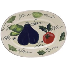 Certified International Melanzana Oval Platter - Ceramic in Melanzana - Closeouts