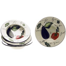 Certified International Melanzana Pasta Bowls - Set of 4 in Melanzana - Closeouts