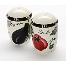 Certified International Melanzana Salt and Pepper Shakers in Melanzana - Closeouts