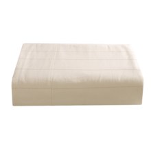 Certified Organic Cotton Flannel Sheet Set - Queen in Ivory W/Grey - Closeouts