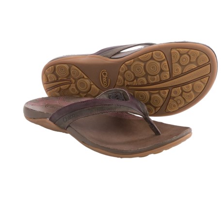 Chaco Abril Flip Flops Leather For Women