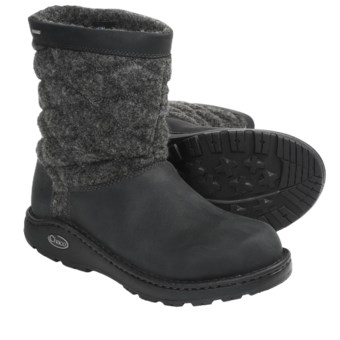 Chaco Arbora Boots - Wool, Leather (For Women) in Black
