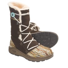 Chaco Belyn Baa Boots - Leather (For Women) in Chocolate Brown - Closeouts