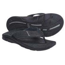 Chaco Cordonazo Ecotread Thong Sandals - Leather (For Men) in Black - Closeouts