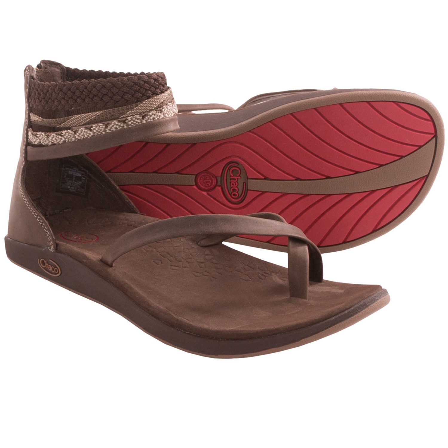 Chaco Dawkins Sandals - Leather (For Women) in Chocolate Brown