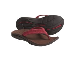 Chaco Flippa EcoTread Thong Sandals - Flip-Flops, Leather, Recycled Materials (For Women) in Red - Closeouts
