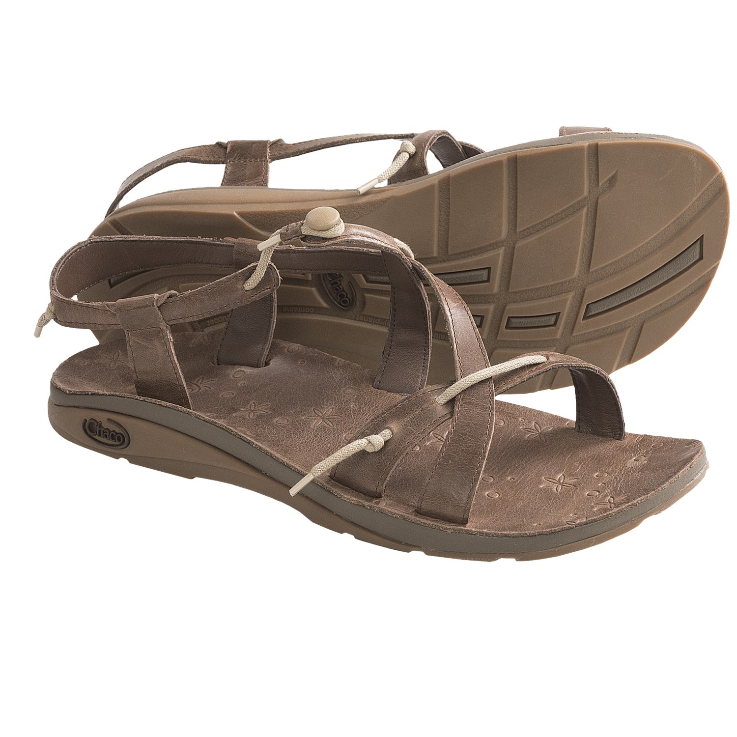 Chaco Local Ecotread Sport Sandals - Leather (For Women) in Bison