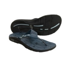 Chaco Switch Thong Sandals - Leather, Recycled Materials (For Women) in Swim Blue - Closeouts