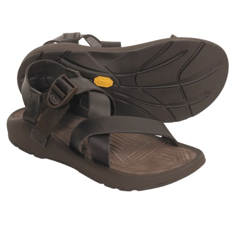 Chaco Z1 Leather Sandals (For Men) in Chocolate Brown