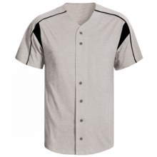 Champion Baseball Shirt - Short Sleeve (For Men and Women) in Grey/Navy - 2nds