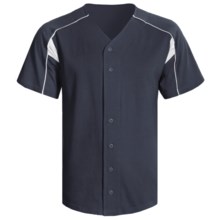 Champion Baseball Shirt - Short Sleeve (For Men and Women) in Navy/White - 2nds