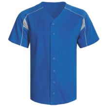 Champion Baseball Shirt - Short Sleeve (For Men and Women) in Royal/Grey - 2nds