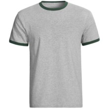 Champion Ringer T-Shirt - Short Sleeve (For Men and Women) in Oxford Grey/Green - 2nds