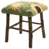 Chandler 4 Corners Hickory and Wool Foot Stool
