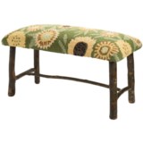 Chandler 4 Corners Hickory and Wool Twig Bench