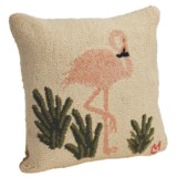 Chandler 4 Corners Hooked Cotton Pillow - 18x18"