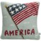 Chandler 4 Corners Hooked Wool Pillow - 18x18" in American Flag