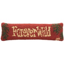 Chandler 4 Corners Hooked Wool Pillow - 8x24" in Forever Wild - Closeouts