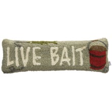 Chandler 4 Corners Hooked Wool Pillow - 8x24" in Live Bait - Closeouts