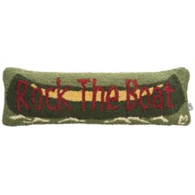 Chandler 4 Corners Hooked Wool Pillow - 8x24" in Rock The Boat - Closeouts