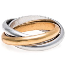 79%OFF 女性の指輪 Chapalツートーントリプルリング Chapal Two-Tone Triple Ring画像