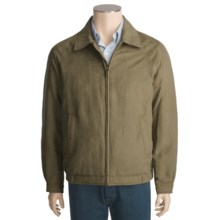 Chaps Microsuede Bomber Jacket (For Men) in Olive - Closeouts
