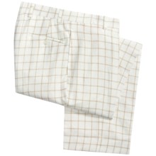 Charleston Khaki by Berle Linen Pants - Flat Front (For Men) in White/Tan - Closeouts
