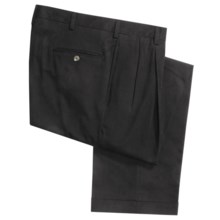 Charleston Khakis by Berle Cotton Blend Pants - Pleats (For Men) in Black - Closeouts