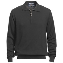 Chase Edward Baruffa Sweater - Merino Wool, Zip Neck, Lined (For Men) in Black - Closeouts