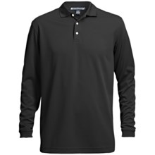 Chase Edward Golf Polo Shirt - Long Sleeve (For Men) in Black - Closeouts