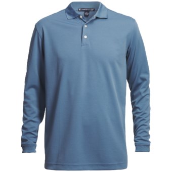 Chase Edward Golf Polo Shirt - Long Sleeve (For Men) in Slate Blue