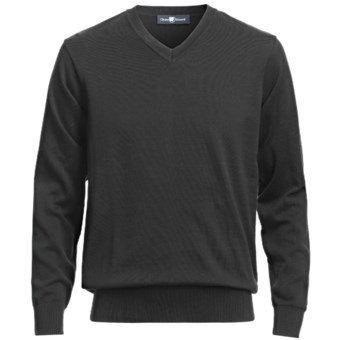 Chase Edward V-Neck Sweater - Pima Cotton (For Men) in Black