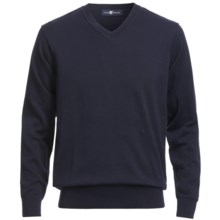 Chase Edward V-Neck Sweater - Pima Cotton (For Men) in Navy - Closeouts