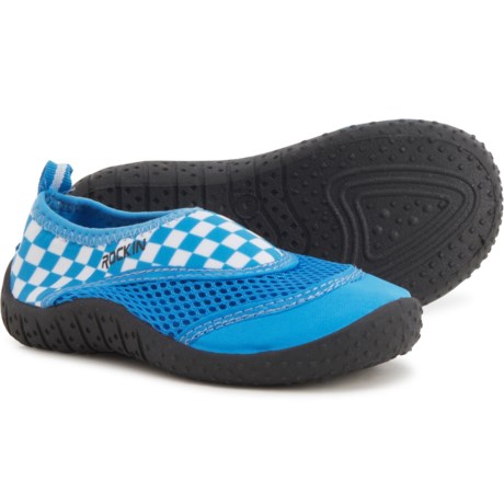 Rockin Checkers Water Shoes (For Toddlers) - BLUE (6T )