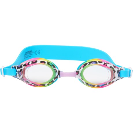 Aqua2ude Cheetah Eyes Swim Goggles (For Kids) - BLUE/PINK ( )