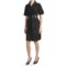 Chetta B Belted Shirt Dress - Stretch Cotton, Short Sleeve (For Women) in Black