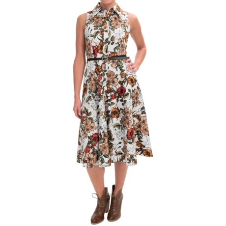 Chetta B Fit and Flare Floral Dress Sleeveless For Women