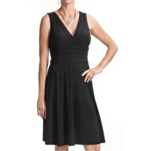 Chetta B Jersey Knit Dress - V-Neck, Sleeveless, Built-in Bra (For Women) in Black - Closeouts