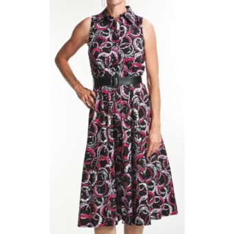 Chetta B Printed Shirtwaist Dress - Sleeveless (For Women)