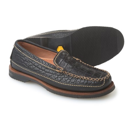 Chippewa Black Caiman Loafers - Leather 