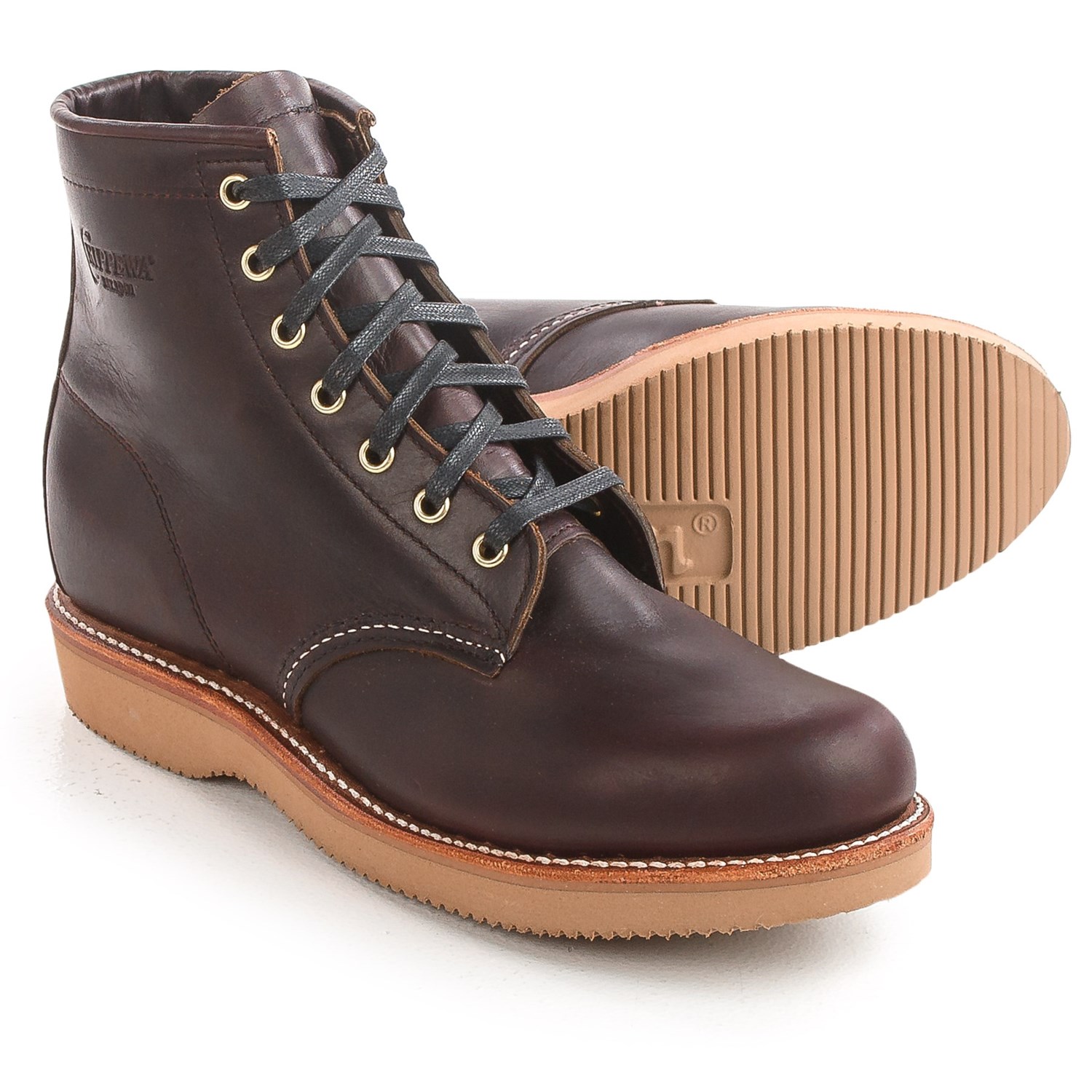 chippewa lace to toe boots