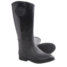 Chooka Croco-Embossed Rain Boots - Waterproof, Rubber (For Women) in Black - Closeouts
